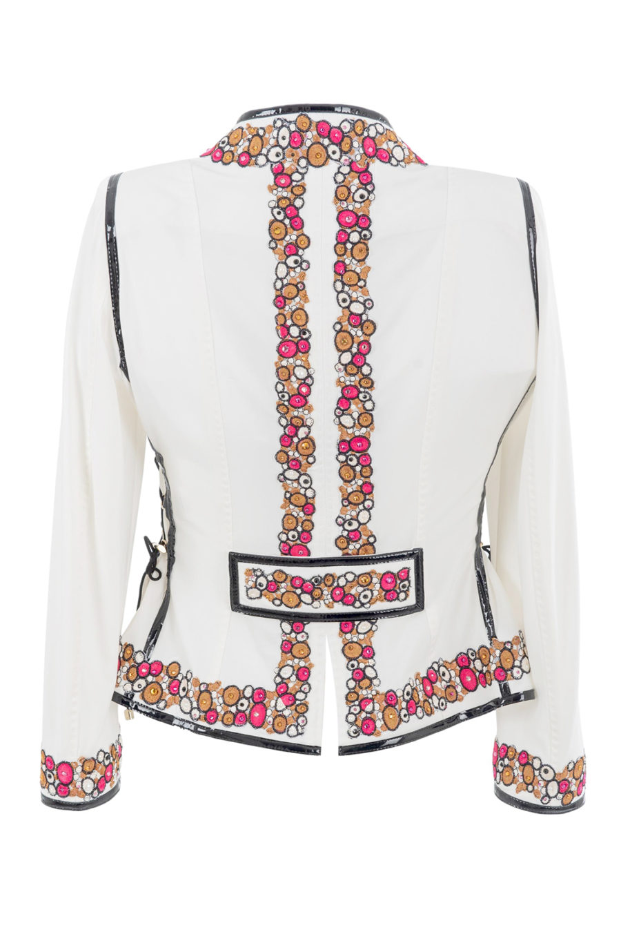 Haute Couture -Jacke mit "jewel-embroidery" und 775 handapplizierten Kristallen und Perlen von Swarovski, 4 Patten, Multisize