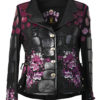 Couture Jacke mit "paisley-embroidery"-6 Motive (300.000 Stich.), handappliziert mit 270 Hotfixkristallen und Natursteinen