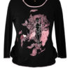 Shirt mit "Art-Zoe-embroidery" und 30 Kristallen von Swarovski, stitches: 87.000